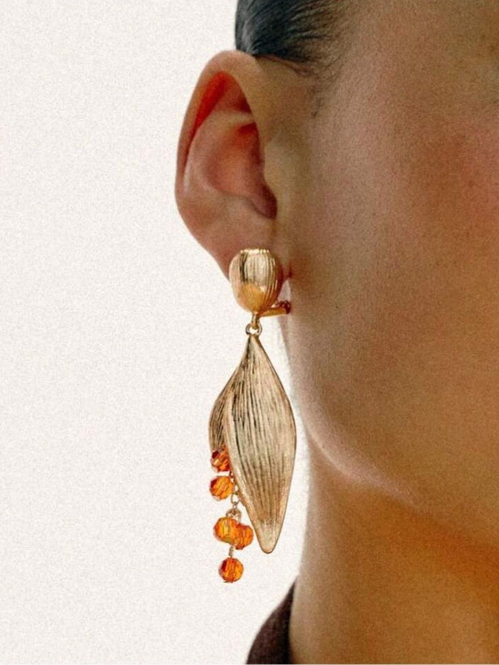 Leaf drop earrings S1432